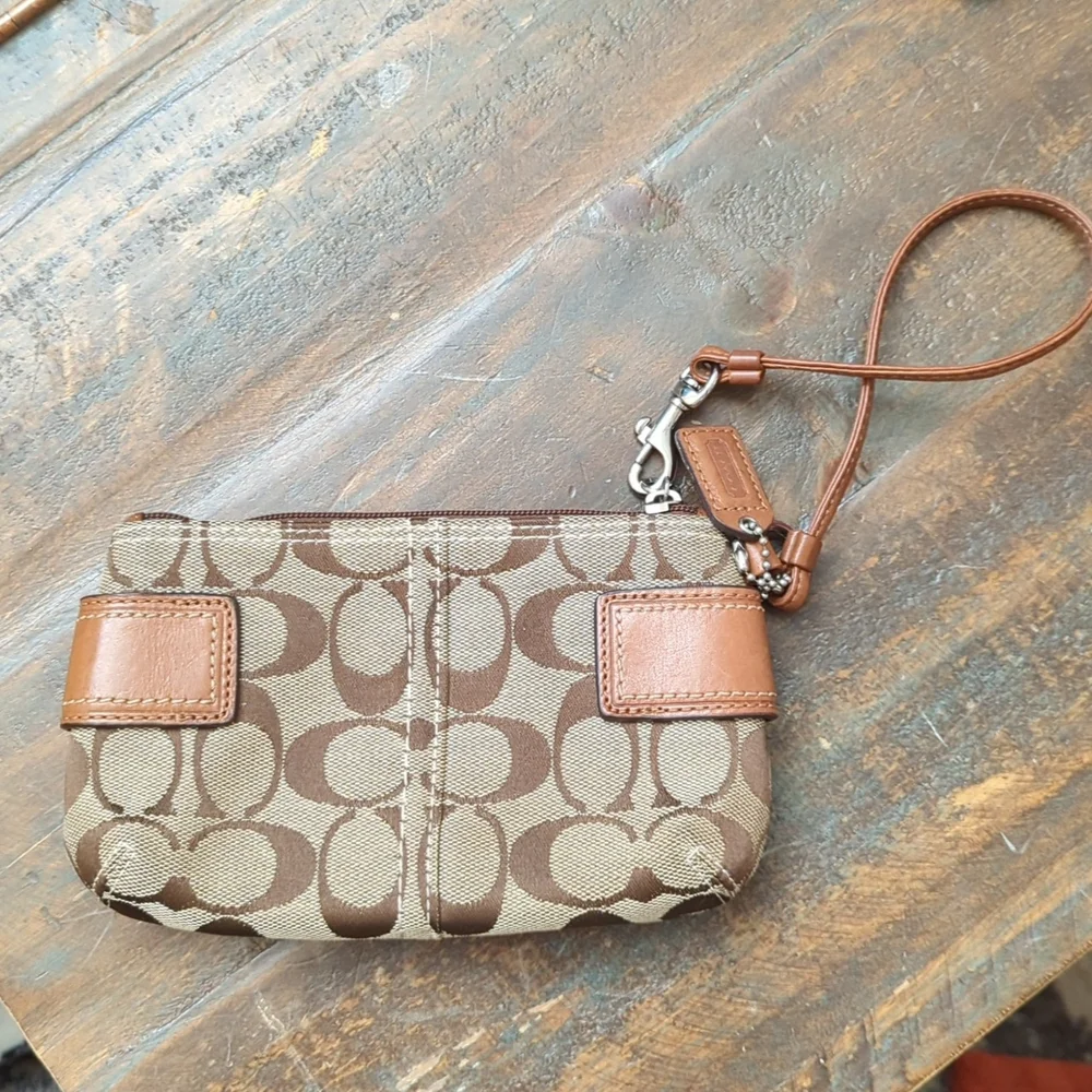 Tan Coach Wristlet - Picture 2 of 5